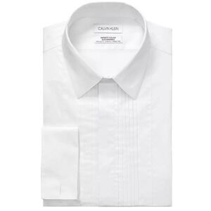 Calvin Klein Infinite Color Regular Fit White Dress Shirt 15-15.5 32-33